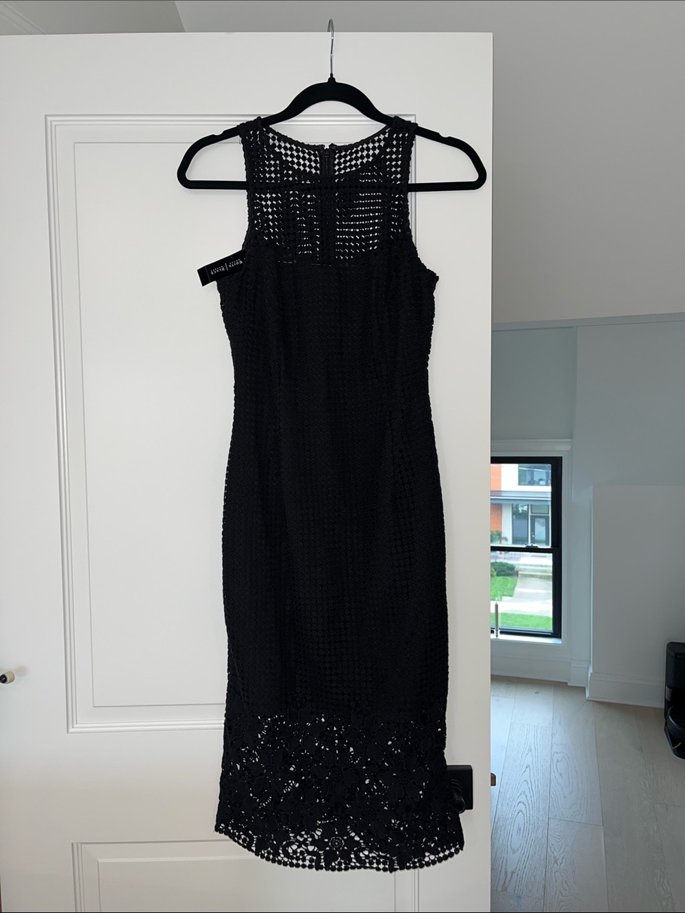 Black Lace / Crochet Midi Dress